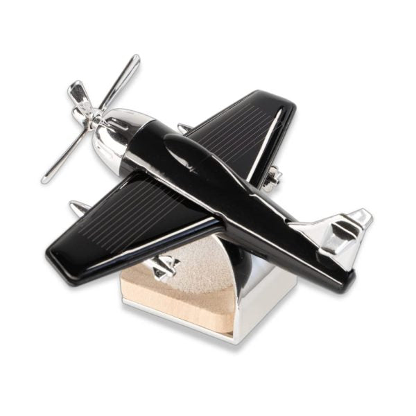 Premium Solar Powered Helicopter Car Air Freshener - Metal Rotating Propeller