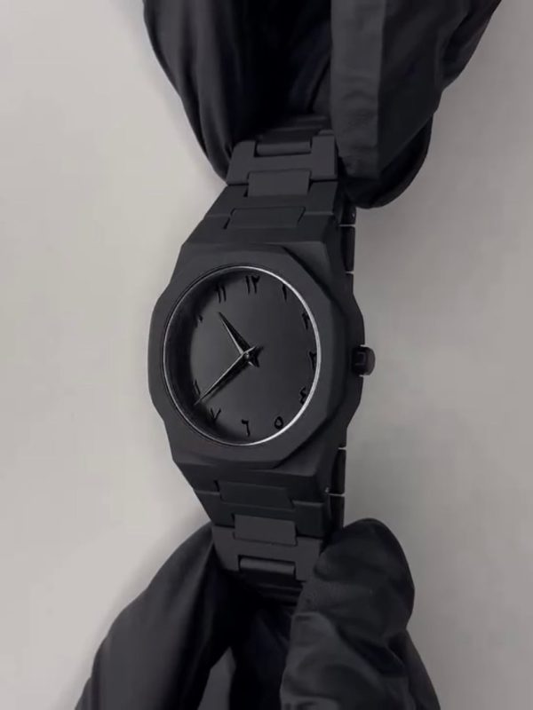 "Full Black Aura Quartz Watch - lightweight wrist watch for men Pakistan Trendiiz, Trendiz