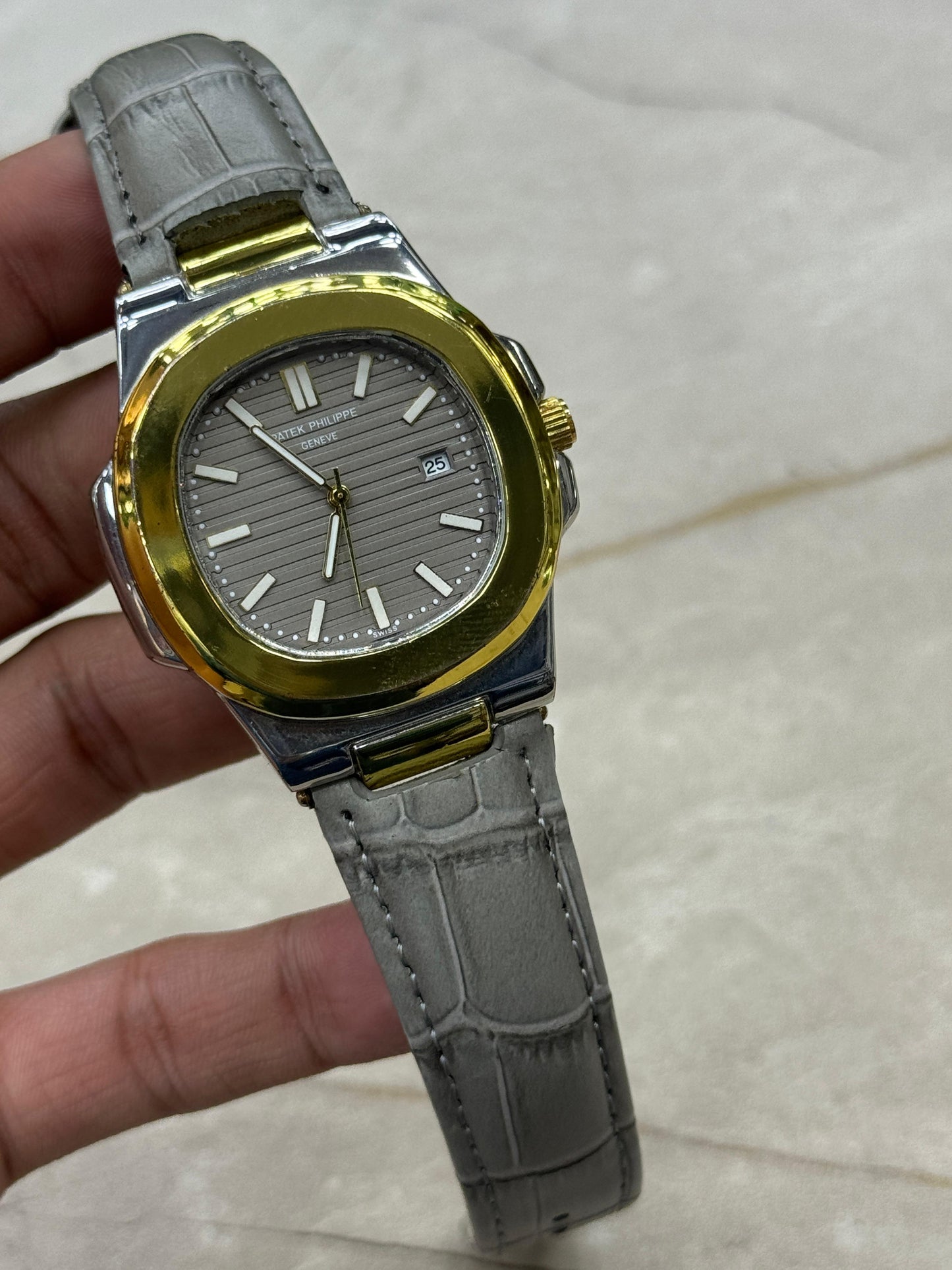 Patek Philippe Nautilus 8044 – Grey Gold Tone | 3ATM Water Resistant