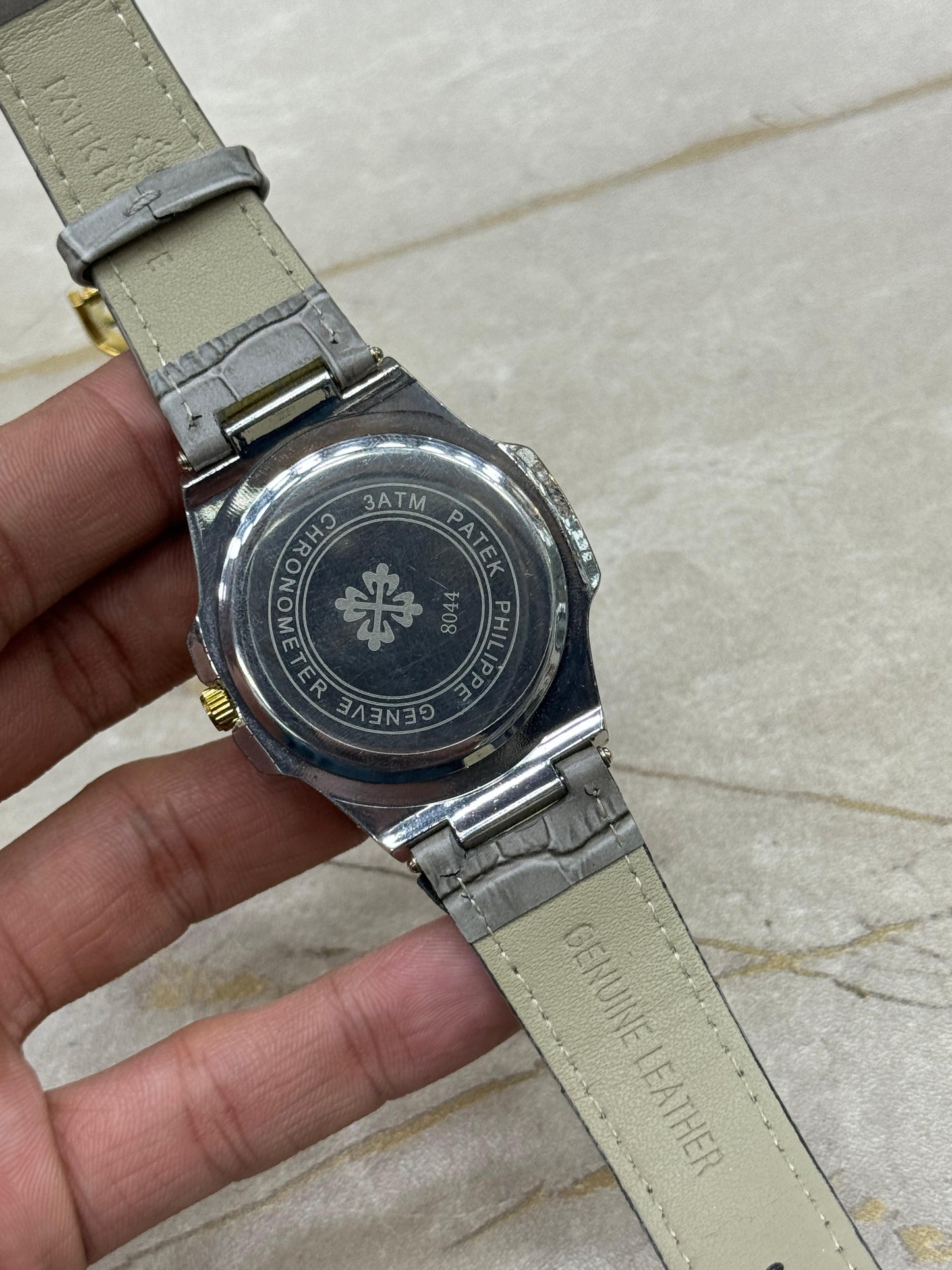 Patek Philippe Nautilus 8044 – Grey Gold Tone | 3ATM Water Resistant