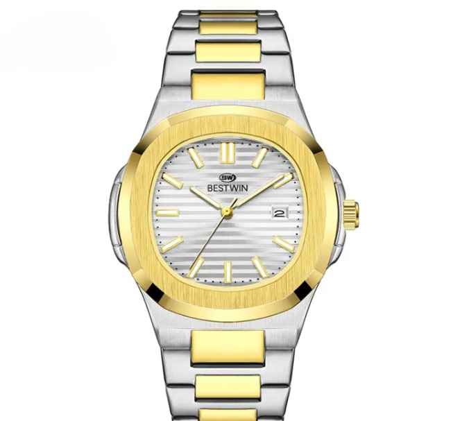 BESTWIN BW-137 Men's Luxury Quartz Watch Stainless Steel Watch